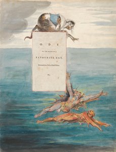 Le Poesie di Thomas Gray, Disegno 7, Ode sulla Morte di un Gatto Preferito da William Blake